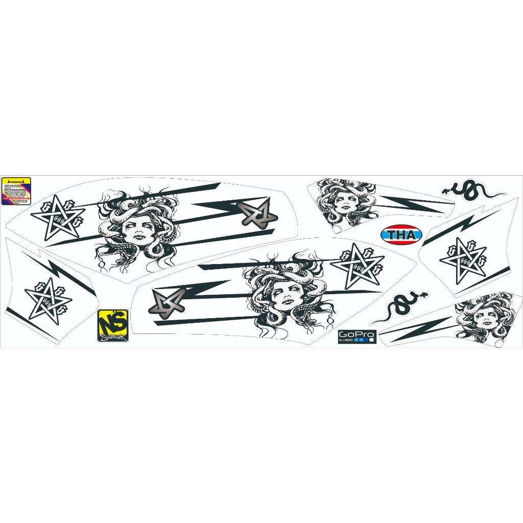 Sticker Striping Medusa Transparan