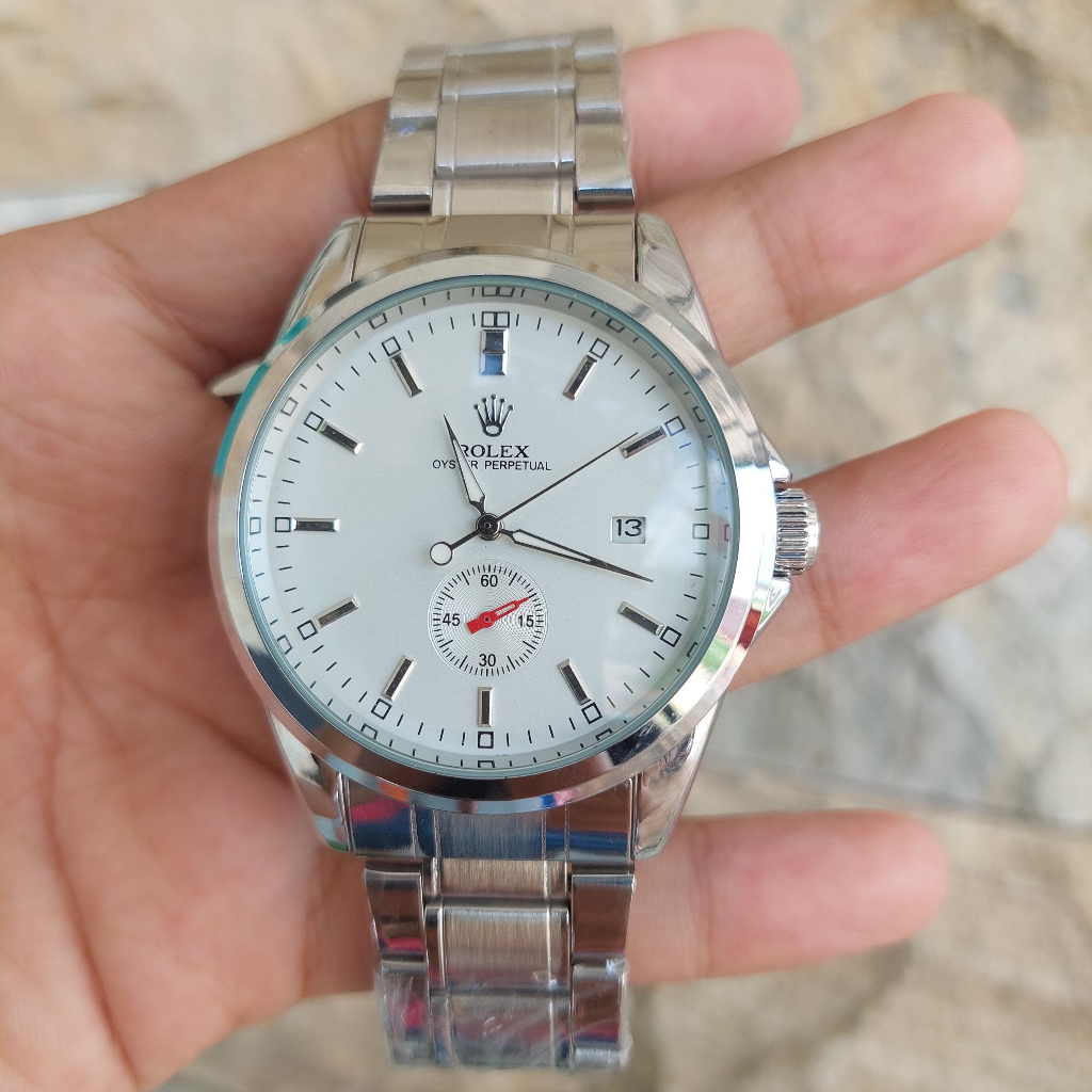 Jam Tangan Rolex Pria Otomatis Automatic Chrono Aktif Model Terbaru Tanggal Aktif Anti Air Strap Ran