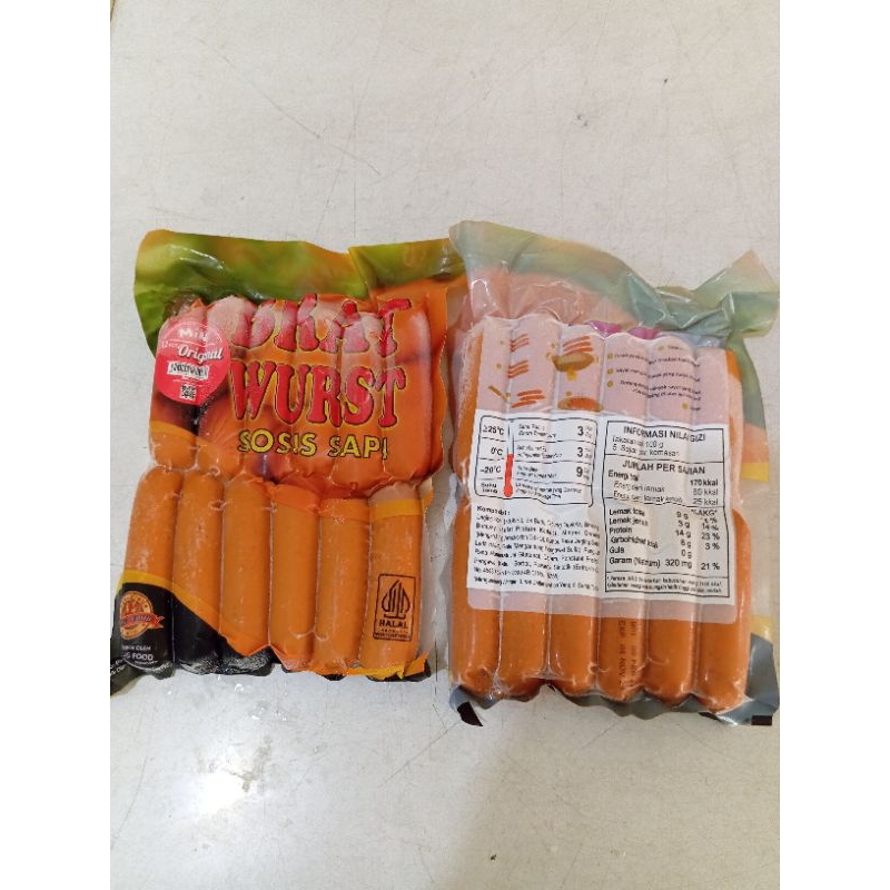 

Bratwurst Sosis Pendekar isi 12pcs