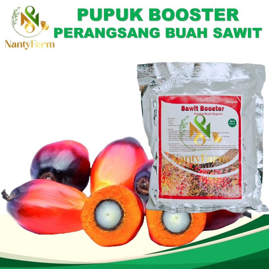 Pupuk Ampuh Booster Sawit Perangsang Buah  Sawit Anti Rontok - Pupuk Buah Sawit Organik 250 Gram
