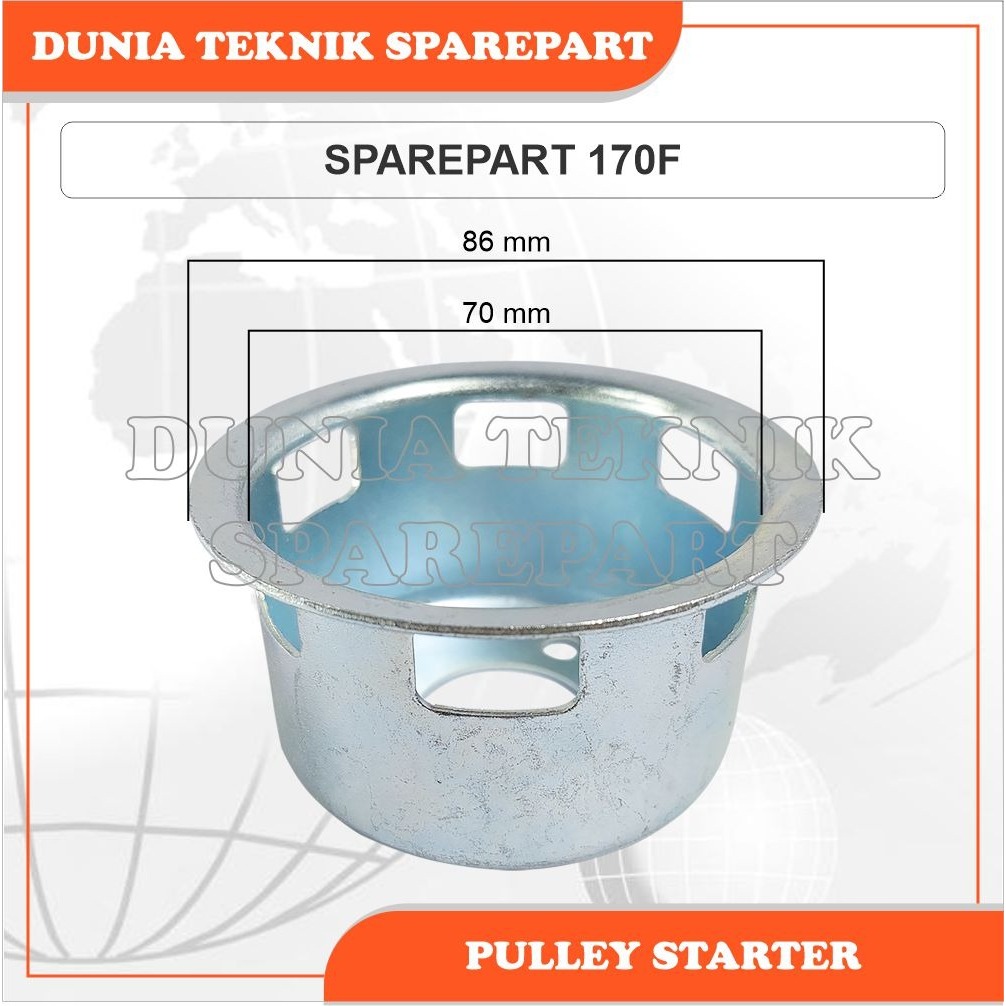170F PULLEY STARTER AIR COOLED DIESEL ENGINE, PULI STARTER, MANGKOK STARTER UNTUK MESIN DIESEL