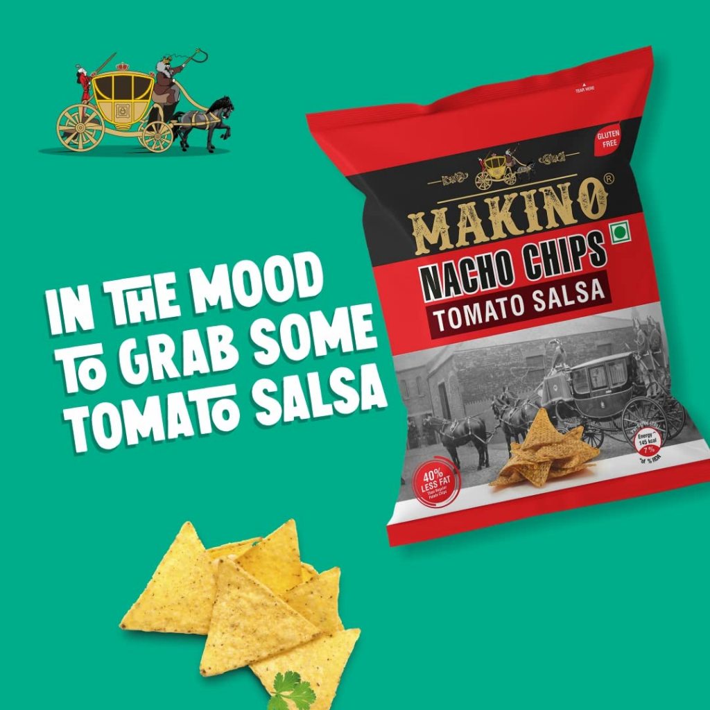 

NACHO CHIPS TOMATO SALSA MAKINO 150G / Snack Jagung