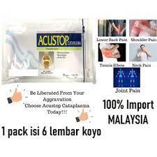 Exp DEC 2027 MALAYSIA 1 Pack isi 6 Lembar Koyo Acustop Cataplasma Plester Kefentech Ketotop Pereda S