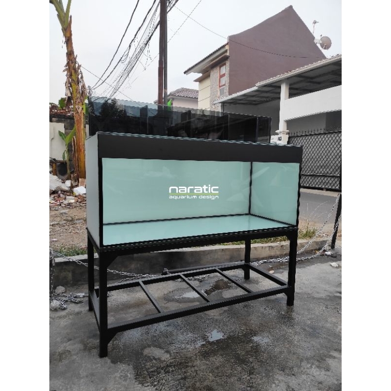 Aquarium 120x50x50 8mm & rak holo 4x4 ceper