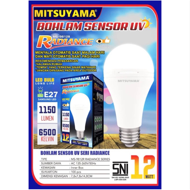 Lampu Bohlam Sensor Cahaya LED Otomatis
