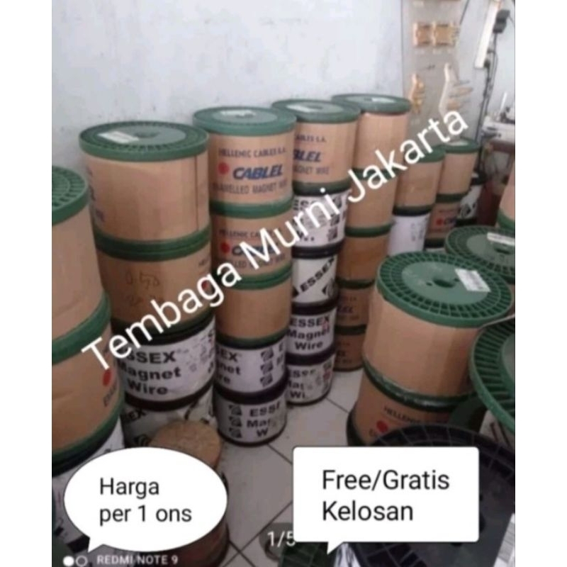 Kawat Tembaga Email 0,25 mm Merk Hellenic ( Harga per 1 ons)