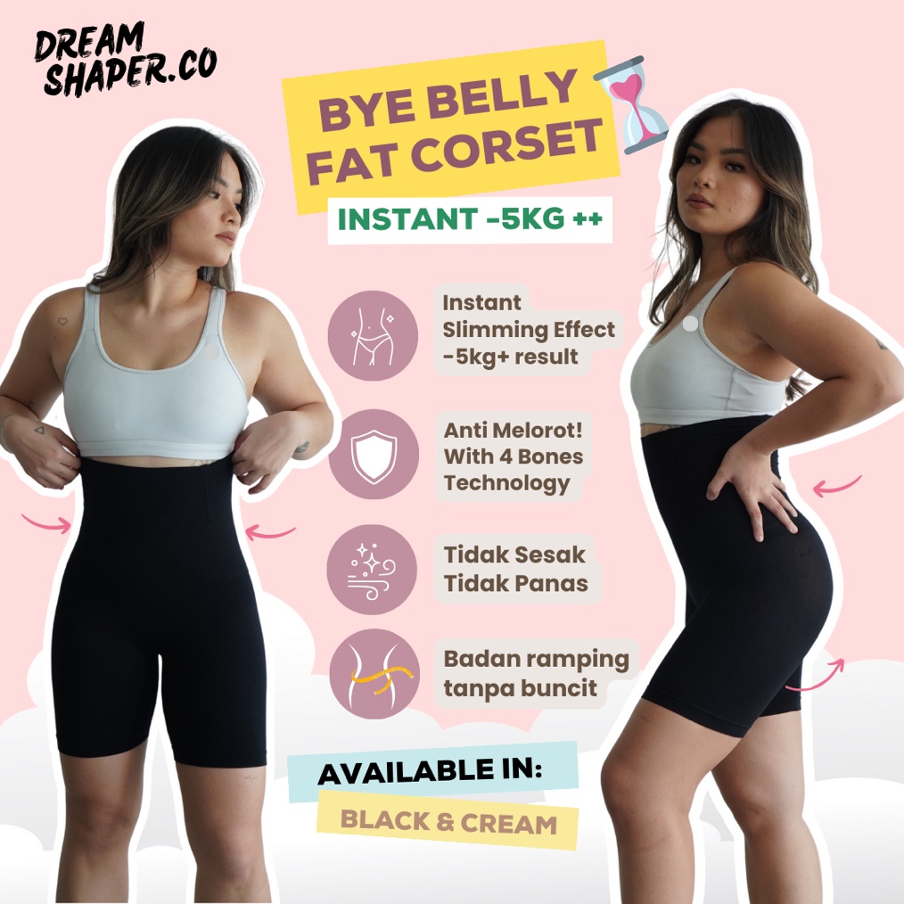 Terbaru 1212 DREAMSHAPER  BYE BELLY FAT CORSET PANTS Celana Korset Slim Pelangsing Perut Paha Wanita