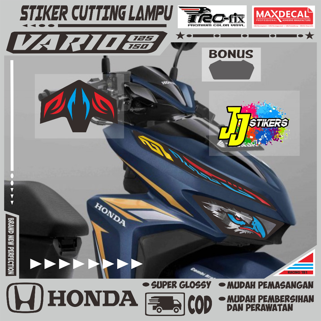 STICKER STIKER ALIS LAMPU MOTOR VARIO NEW 125 150cc