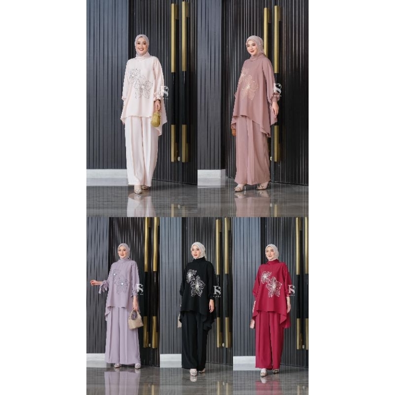READY HANUM Set by Rafika Store Gamis Muslim Original