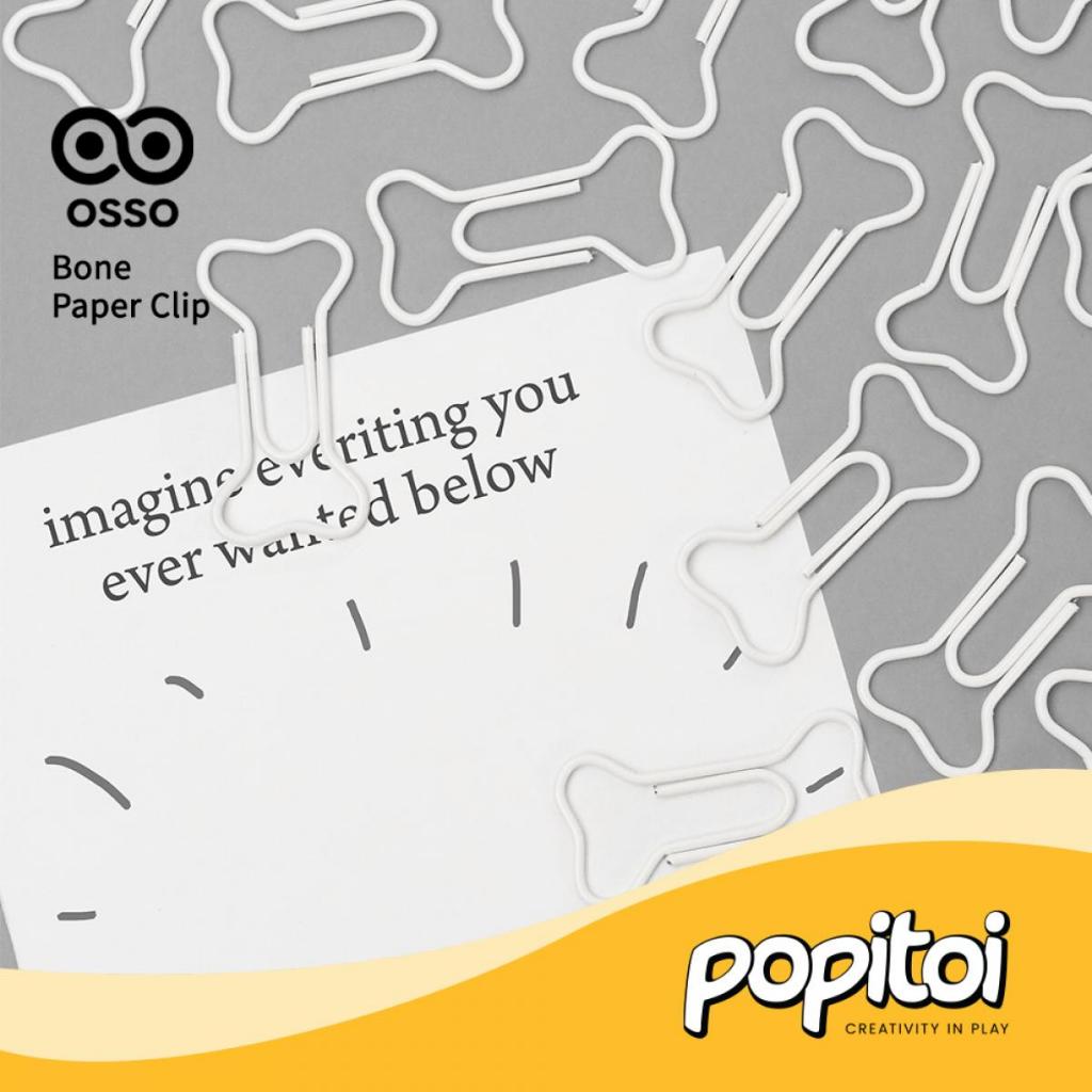 

OSSO Bone Paper Clip Klip Kertas Tulang Penjepit Kertas Putih White