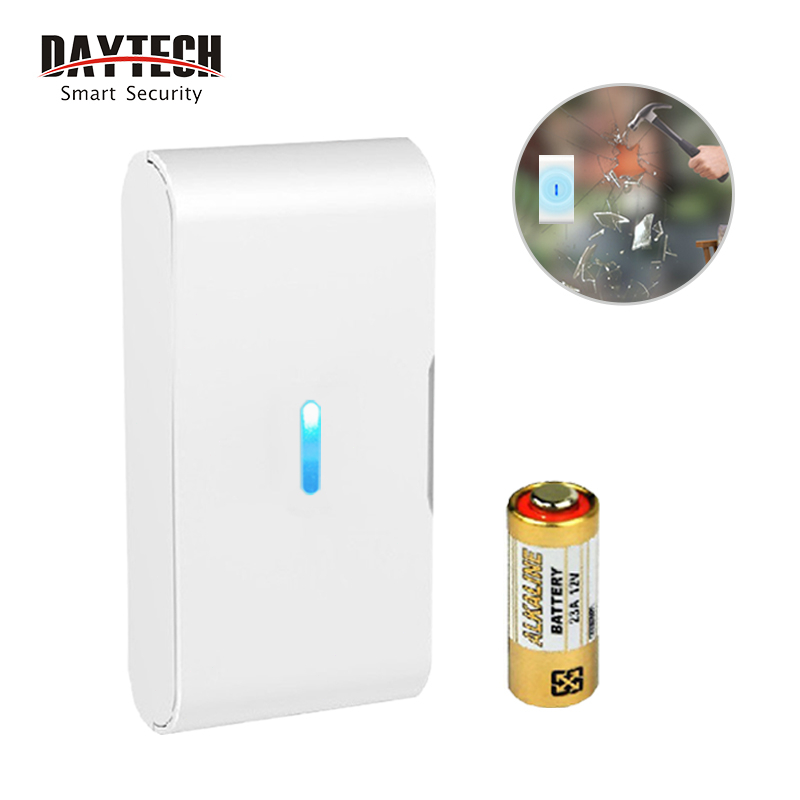 Daytech Wireless Vibration Detector 433Mhz Glass Break Alarm Anti-theft Anti-earthquake Can Work wit