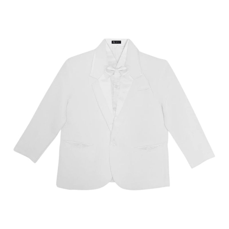 BAJU ANAK LAKI LAKI SETELAN JAS ANAK 4 IN 1 PUTIH