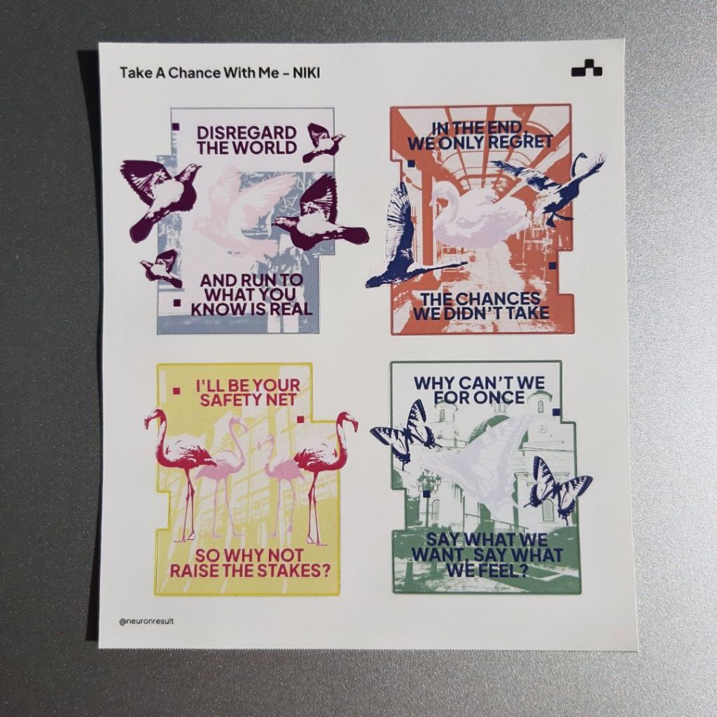 

Take A Chance With Me - NIKI Sticker Sheet by neuronresult
