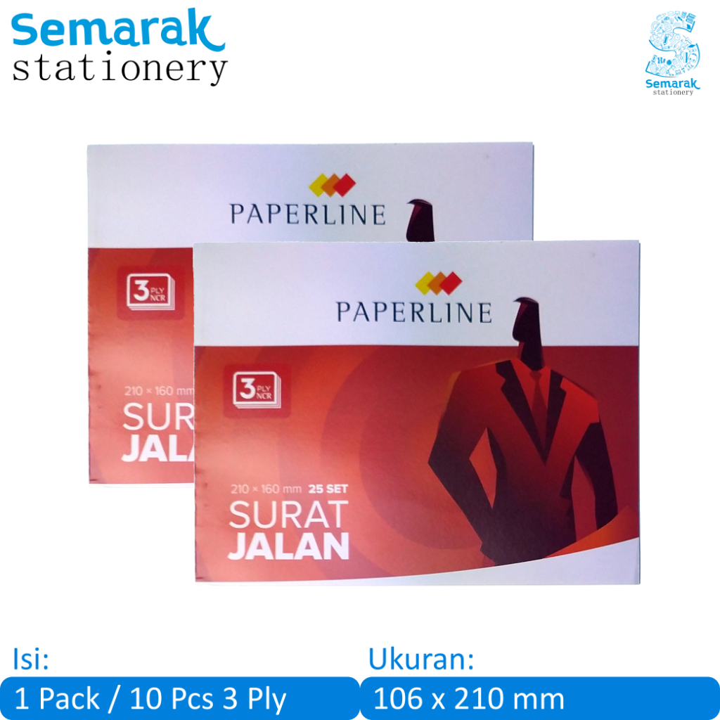 

Paperline Surat Jalan 3 Ply NCR 160x210mm [1 Pack / 10 Pcs / 25 Set]