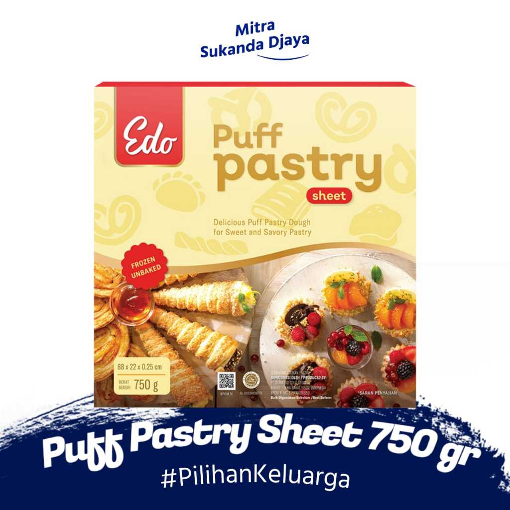 

Puff Pastry Lembaran Langsung Pakai 750 gram praktis