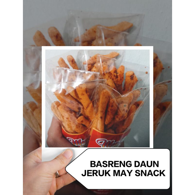 

Basreng Daun jeruk pedas kemasan ekonomis paket 10 bungkus