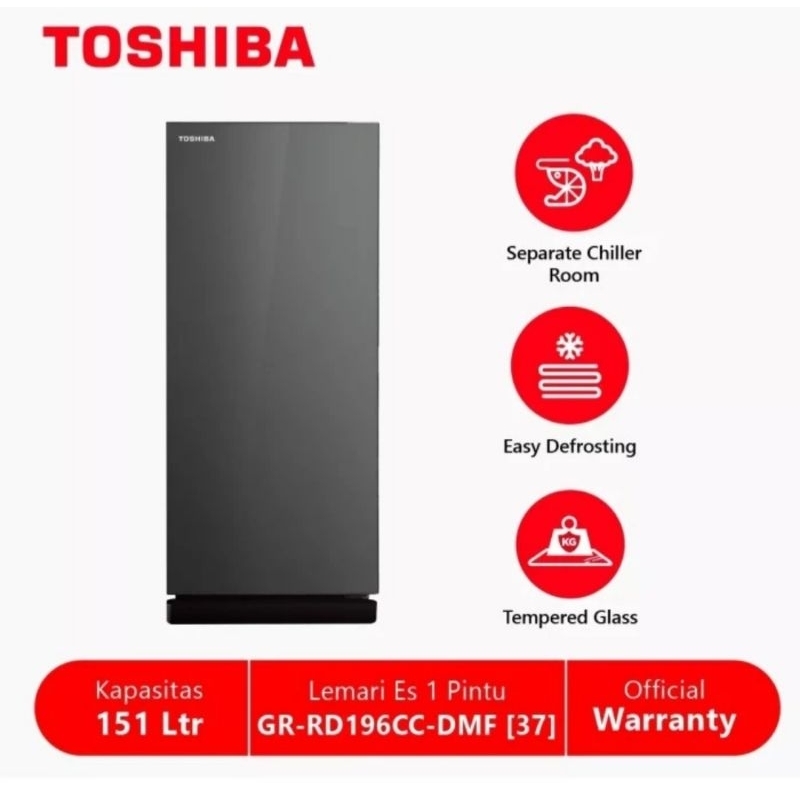KULKAS TOSHIBA 1PINTU GR-RD196CC-DMF