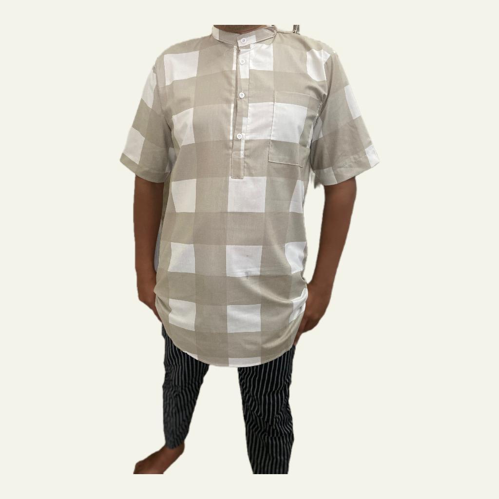 Baju Koko Kotak -Kotak Pria Dewasa Kekinian 2025 Kaleena Fashion