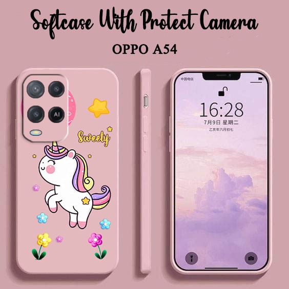 Softcase Macaron Motif Lucu  [UV08] For Oppo A54 Oppo A54S - Case HP Oppo A54 Oppo A54S- Casing HP O