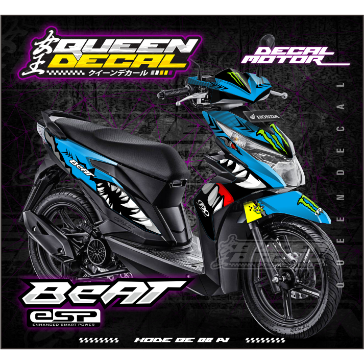 Decal Sticker Honda BEAT ESP 2017-2019//Stiker Dekal BEAT Viral - BE
