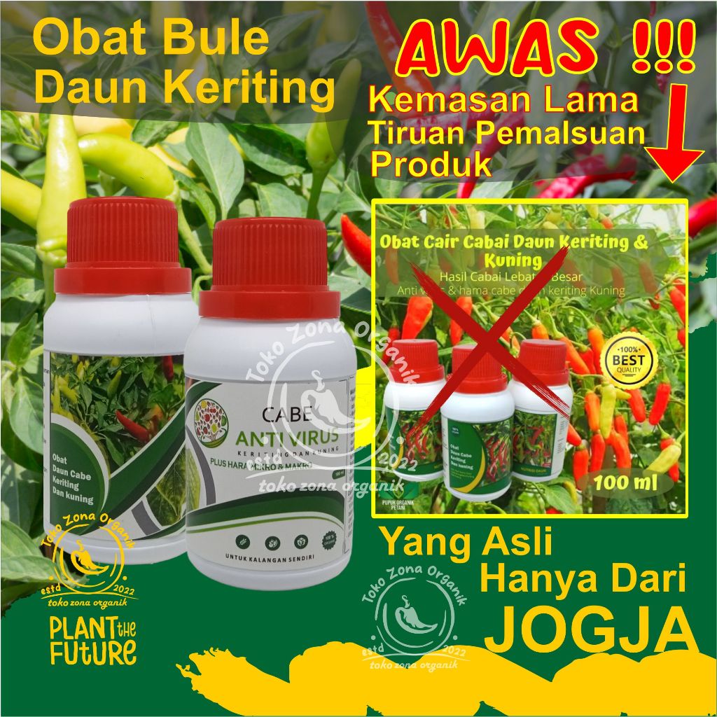 Anti Virus Keriting Bulai Cabe Pupuk Cair Obat Jamur Organik Mengatasi Tanaman Daun Keriting