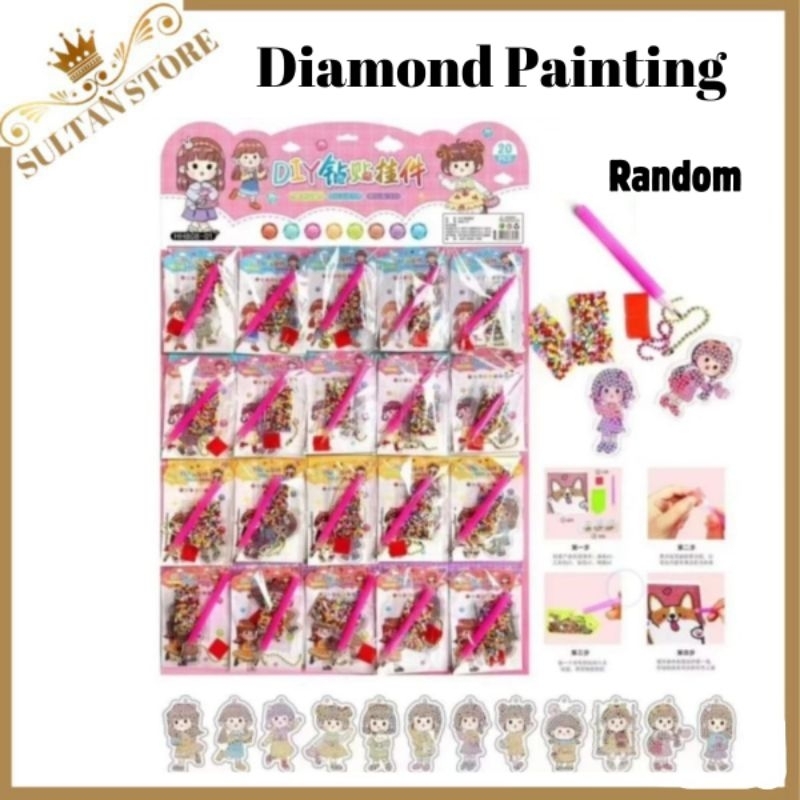 

STIKER DIY DIAMOND PAINTING STICKER DIAMOND MAINAN ANAK MOTIF KUROMI CINNAMON ROLL