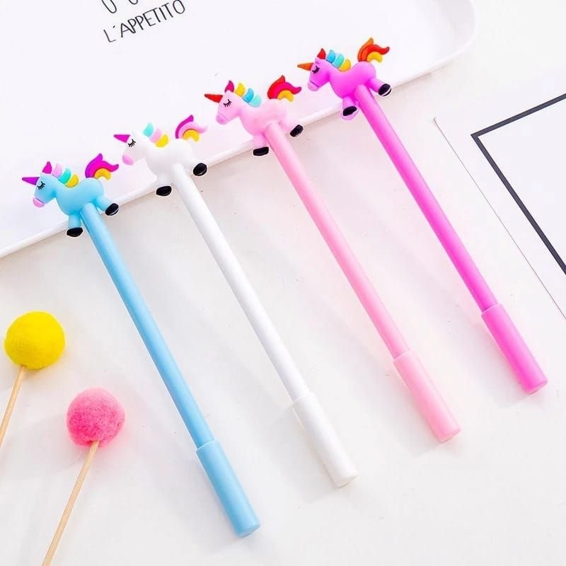 

Pulpen karakter unicorn tinta hitam