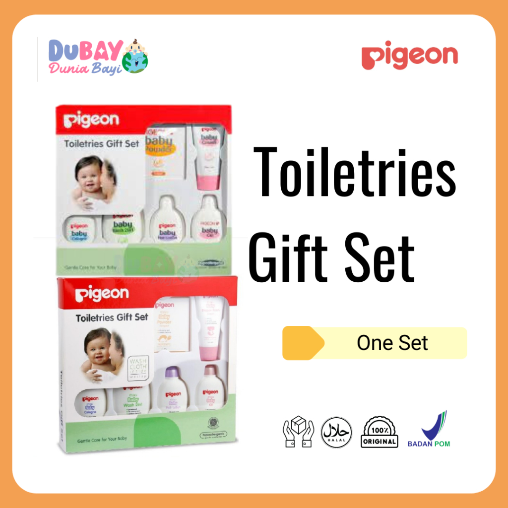 PIGEON Toiletries Gift Set | Paket Perlengkapan Mandi Bayi Newborn Bayi Baru Lahir