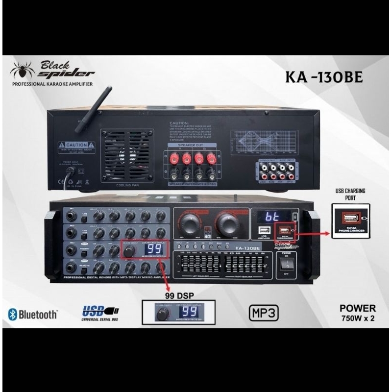 AMPLI BLACK SPIDER KA 130 BE AMPLIFIER BLACKSPIDER KA 130BE KA130BE