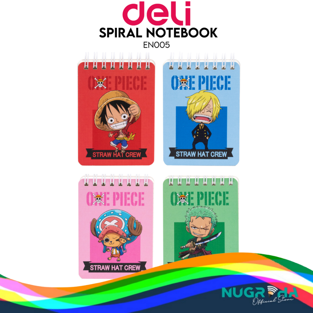 

NOTES SPIRAL / BUKU CATATAN DELI N005 A7 - ONE PIECE