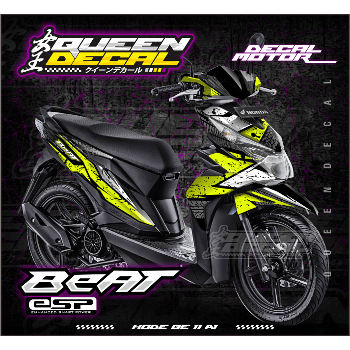 Decal Stiker Motor Honda BEAT ESP 2017-2019 Decal FullBody - DECAL BEAT ESP - BE