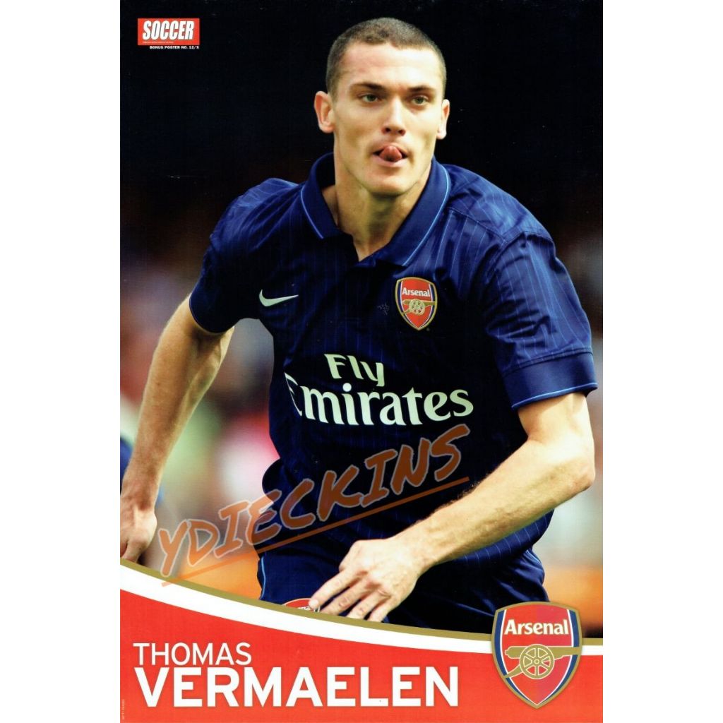 Koleksi Bola Edisi Poster Tabloid Soccer Thomas Vermaelen - Arsenal