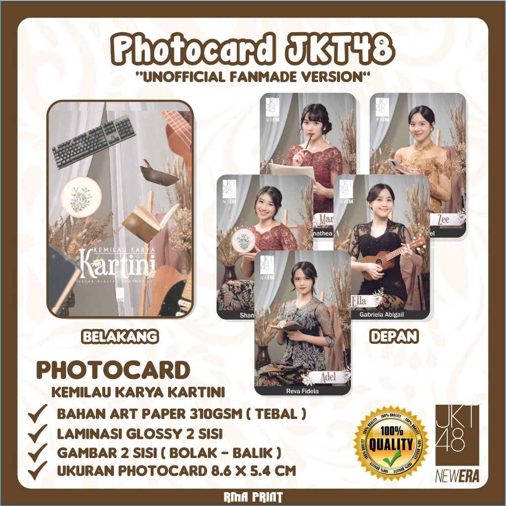 PHOTOCARD JKT48 Unofficial Fanmade Kartini