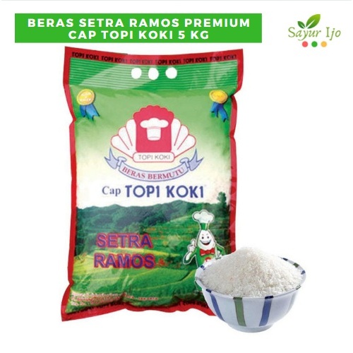 

Beras Setra Ramos Cap Topi Koki 5 Kg / Karung Beras Putih Bermutu White Rice Premium