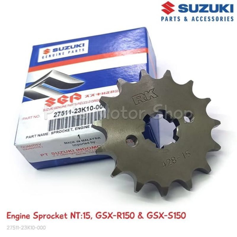 Gear Depan ( RK 428-15 ) Suzuki GSX-R150, GSX-S150, Bandit 150