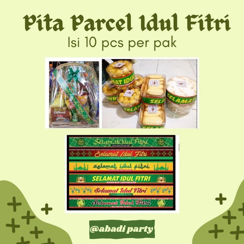 

PITA PARCEL Harga per 10lembar Selamat Idul Fitri / Pita Kertas / Pita Parcel Lebaran /Selempang Parcel / Pita Toples / Papper Belt Idul Fitri / Ramadhan Kareem