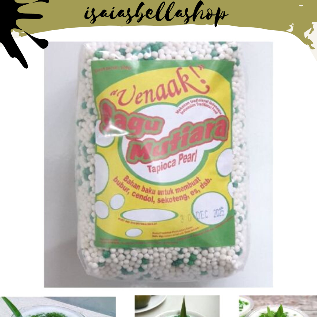 SAGU MUTIARA HIJAU||Sagu Mutiara HIJAU 500 gram