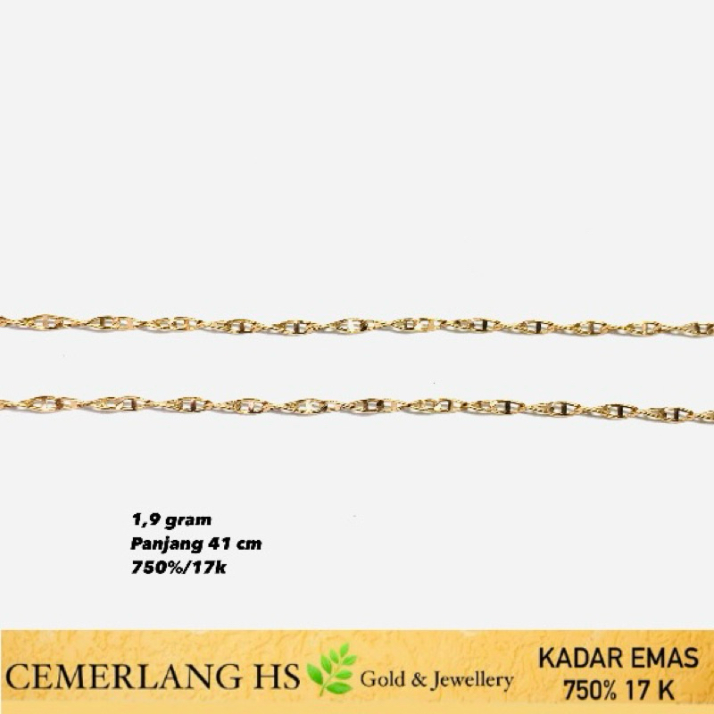 kalung emas 750%/17k