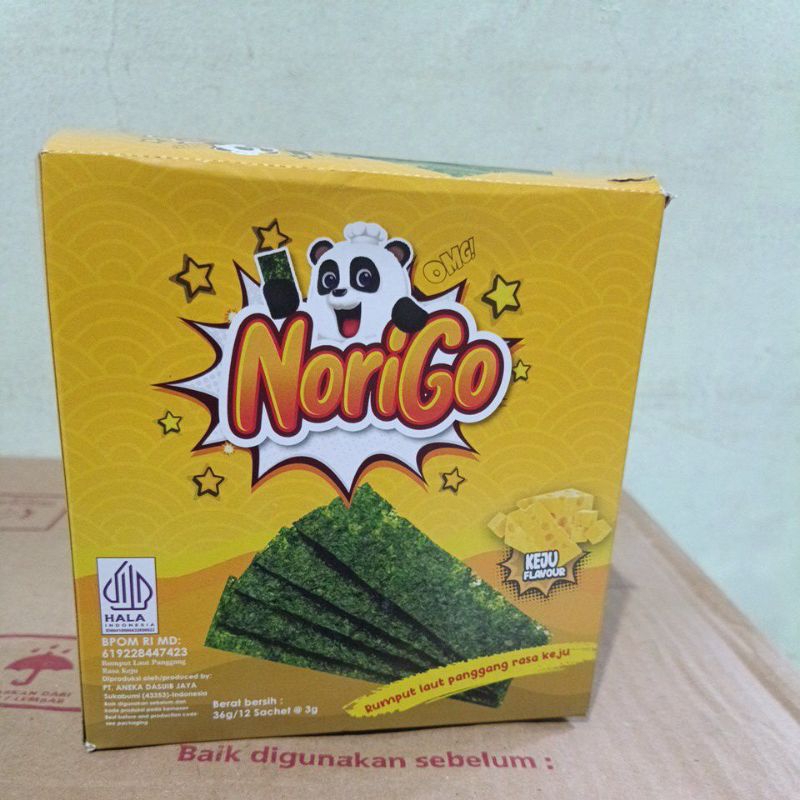 

norigo rumput laut panggang rasa keju 1 box isi 12 pcs