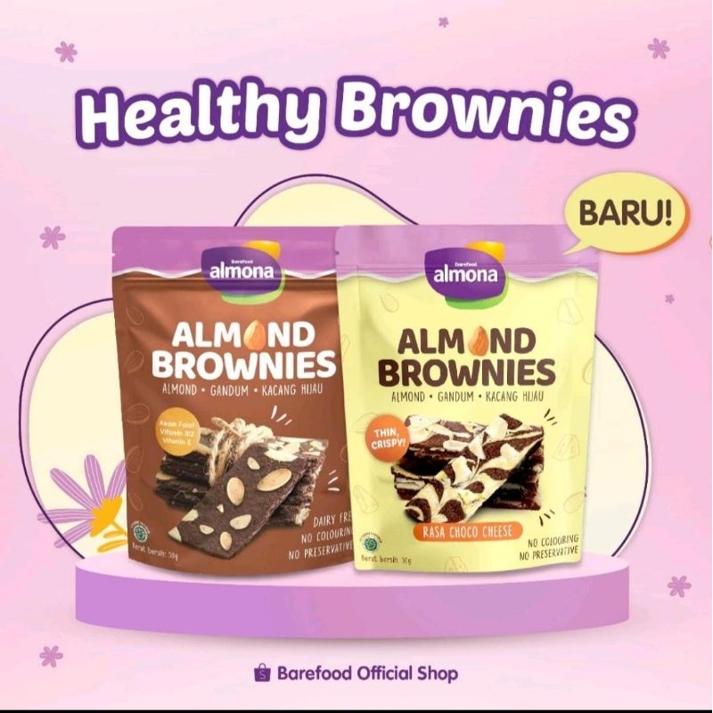 

Almona Almond brownies chips - snack sehat