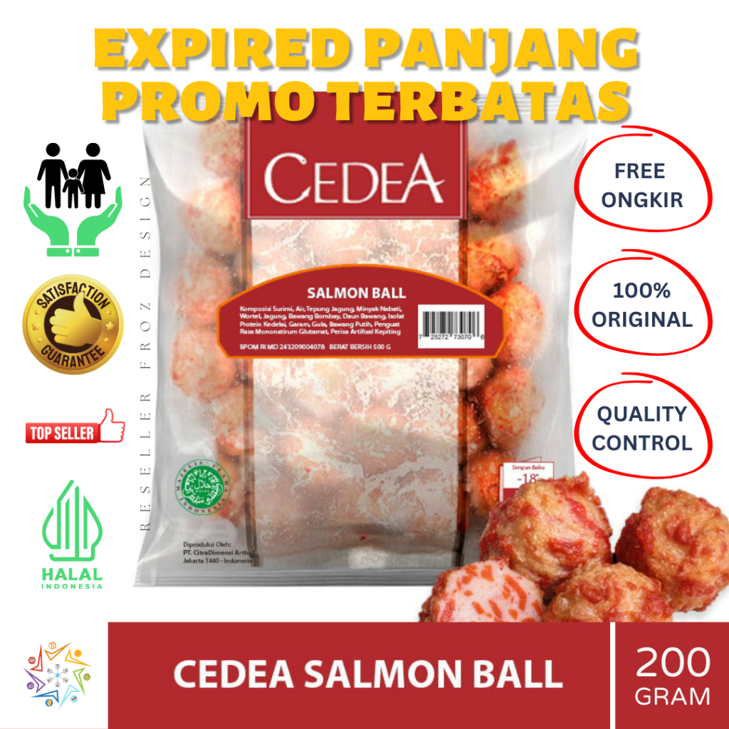 

CEDEA SALMON BALL 200GR | SALMON BAL CIDEA | BOLA SALMON OLAHAN SEAFOOD SIDEA | FREE SAUS TERIYAKI