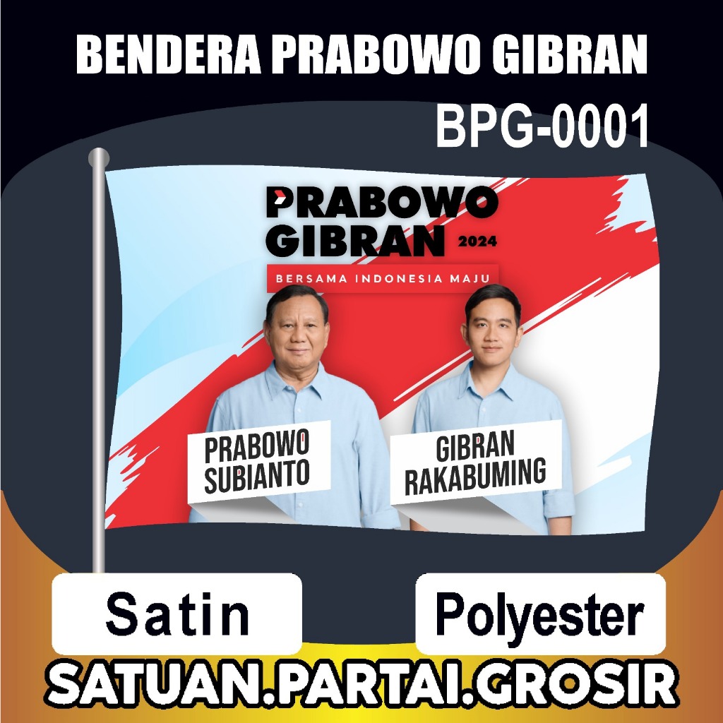 Bendera Gibran Prabowo/MF Gibran Prabowo Gemoy/'Bendera Kain Prabowo Gibran