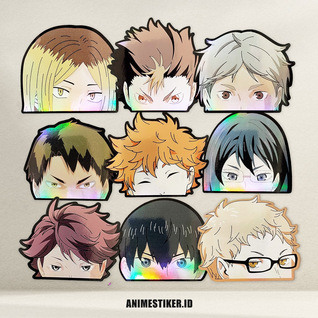 pack stiker sticker hologram anime Haikyu stiker anime stiker estetik stiker pack stiker motor stike