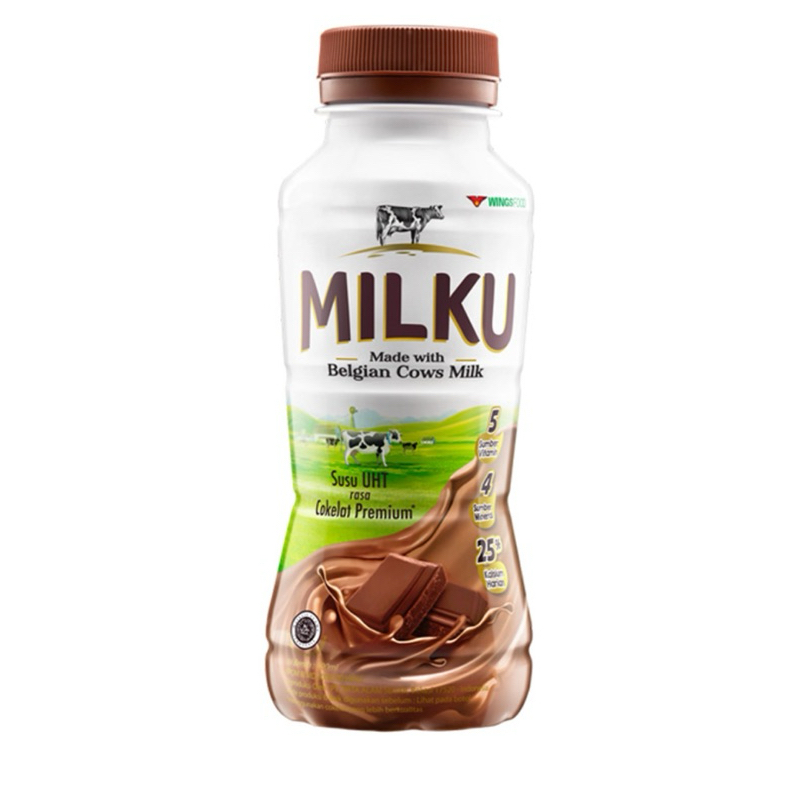 

MILKU Susu UHT Stroberi coklat 200ml