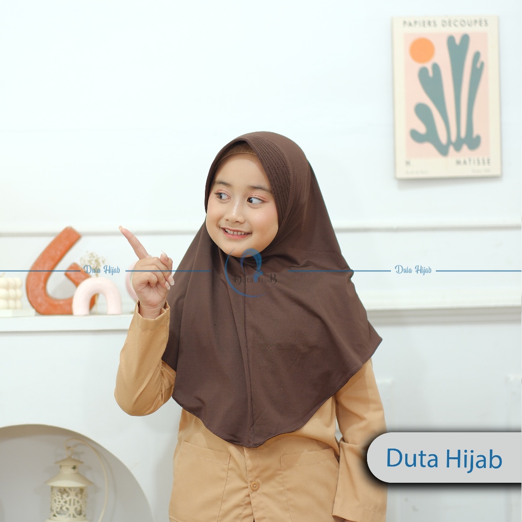 garansi jilbab instan anak jersey umur 5 - 10 tahun bergo hamidah anak jersey