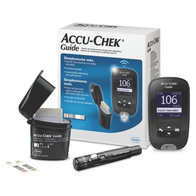 alat accu check guide + 25 strip / alat cek gula darah