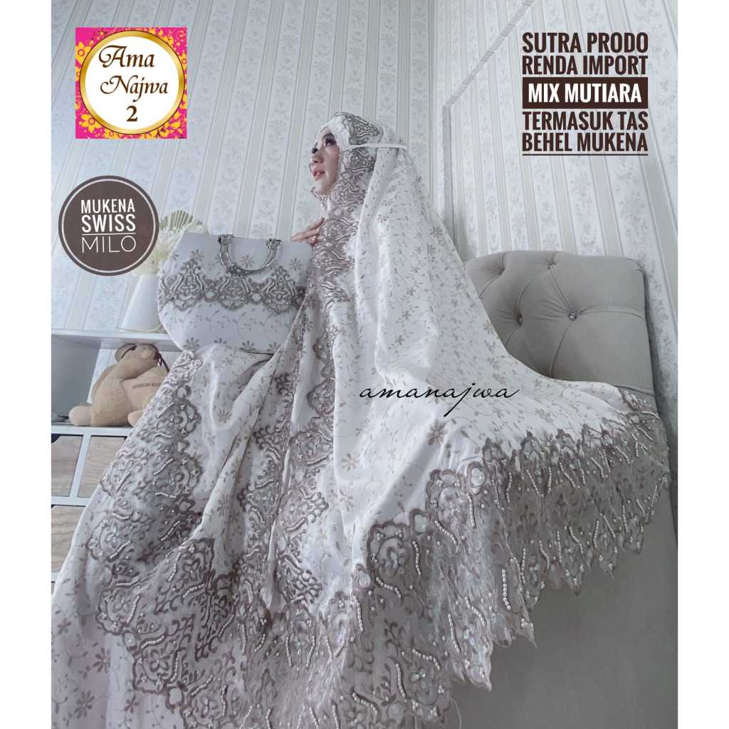 swiss mukena mukenah rukuh rukoh super jumbo sutra prada mix renda full bordir fullbordir wanita per