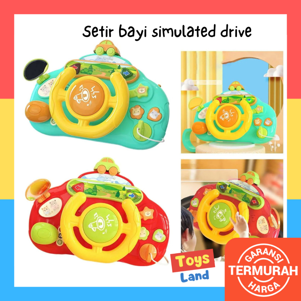 Baby Simulated Drive Mainan Musik Bayi Setir Mobil Mainan Anak Setiran Mobil Untuk Anak Stir Mobil M