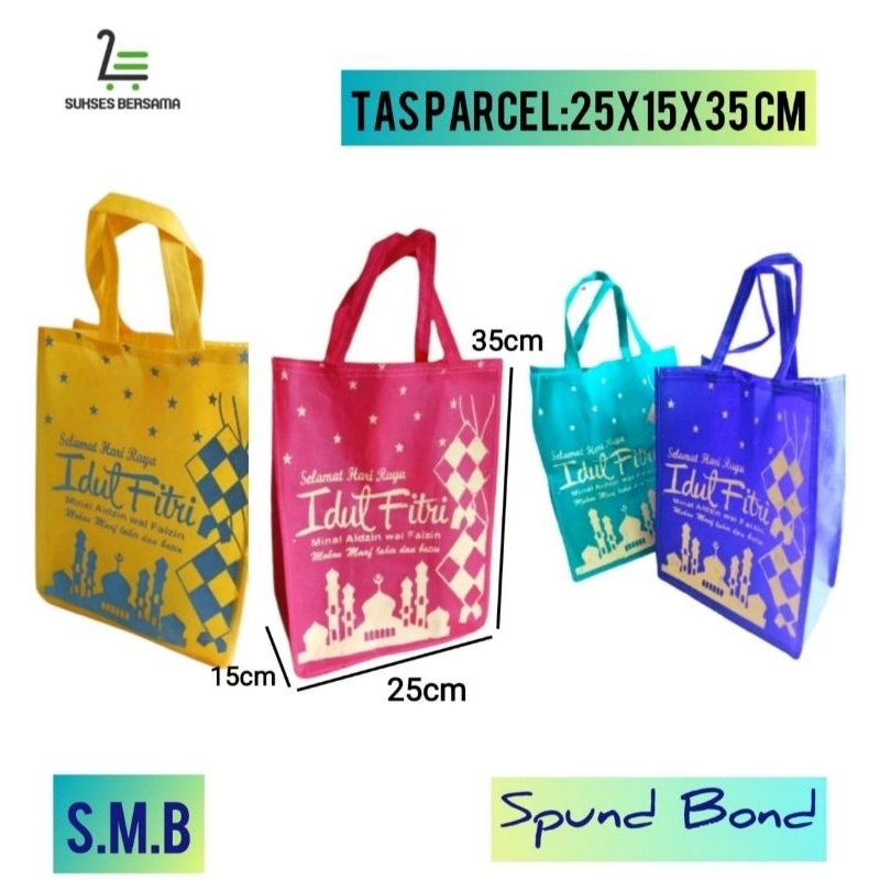 

(12 Pcs /1Lusin)Tas Parcel spundbund 25x15x35 cm/tas spundbund/goodie bag/tas kado