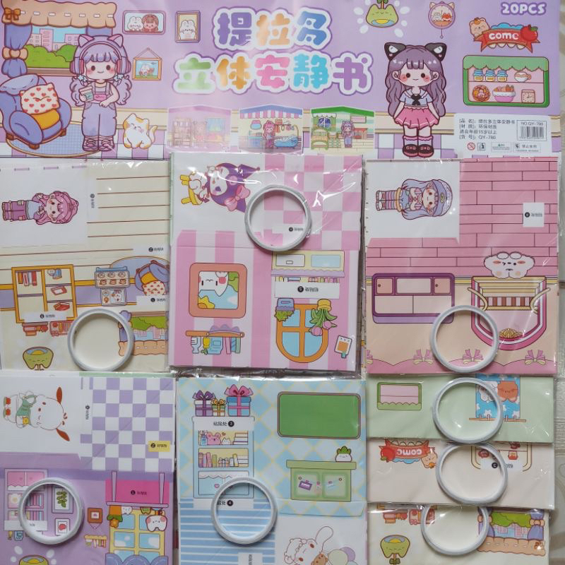 

sticker bp momo sanrio paper doll / mainan edukasi DIY / mainan stiker tempel ruangan